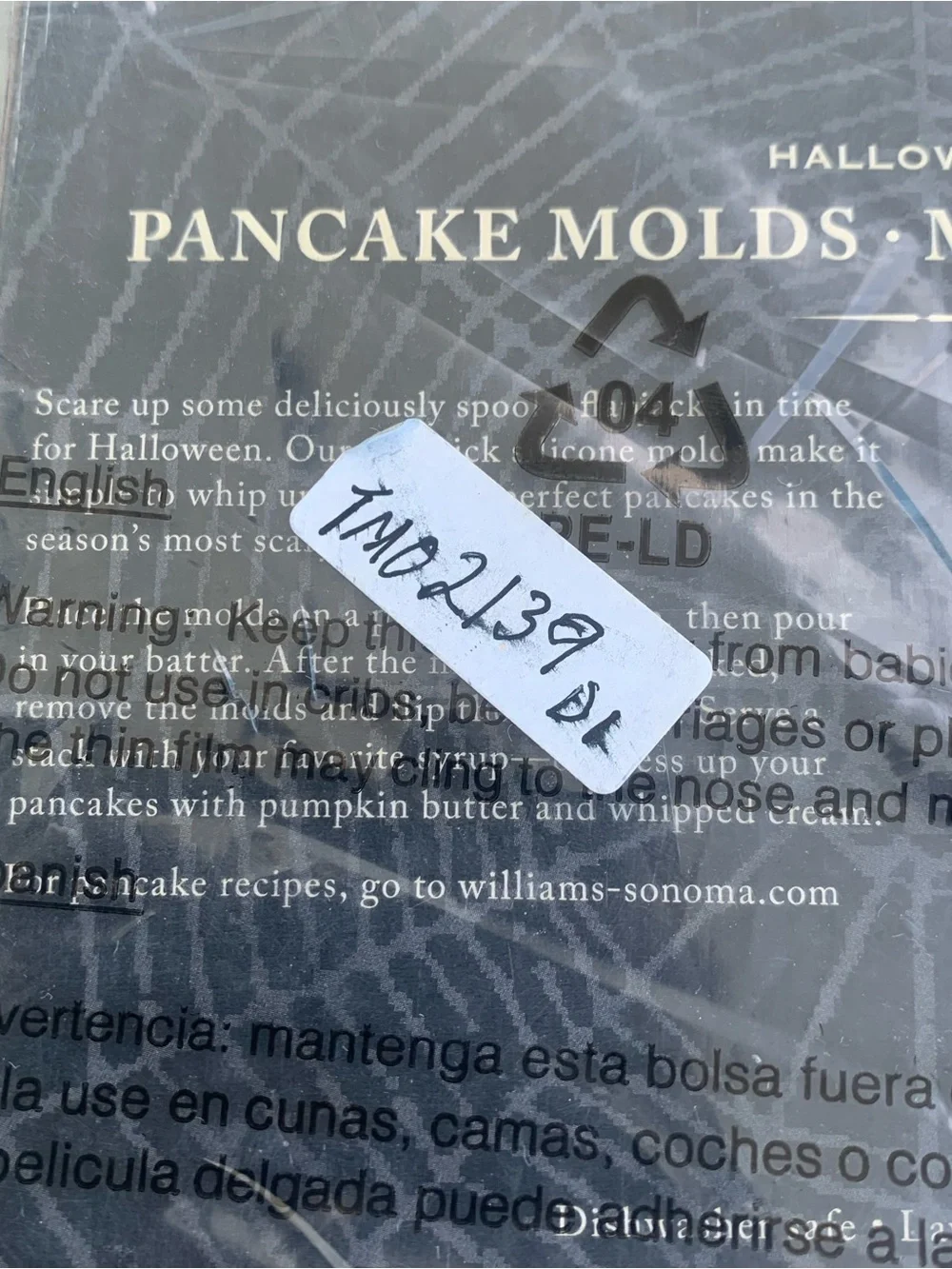 Williams Sonoma Halloween Silicone Pancake Molds Set of 3